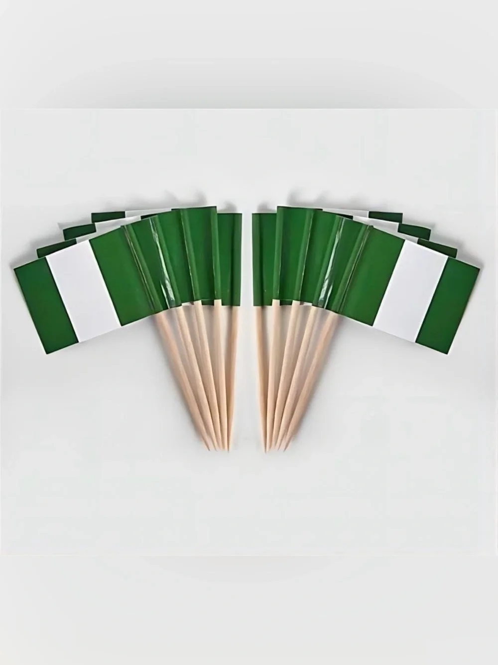 Nigeria Flag Toothpick Flags Party Picks Cupcake Toppers (100 Count)